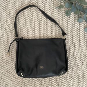 Vince Camuto black pebbled leather hobo purse